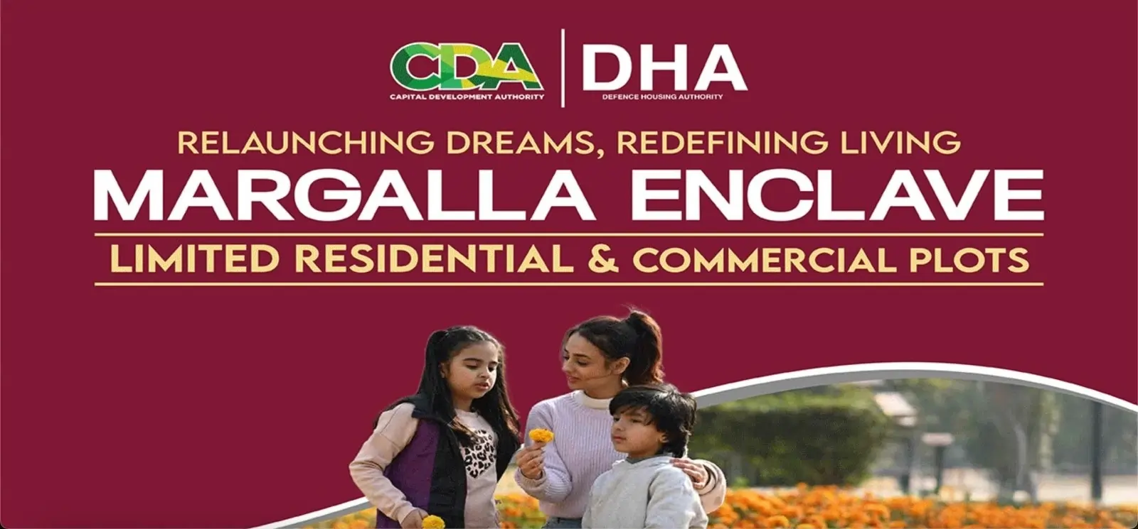 Aerial view of DHA Margalla Enclave Islamabad showing premium residential plots and modern infrastructure